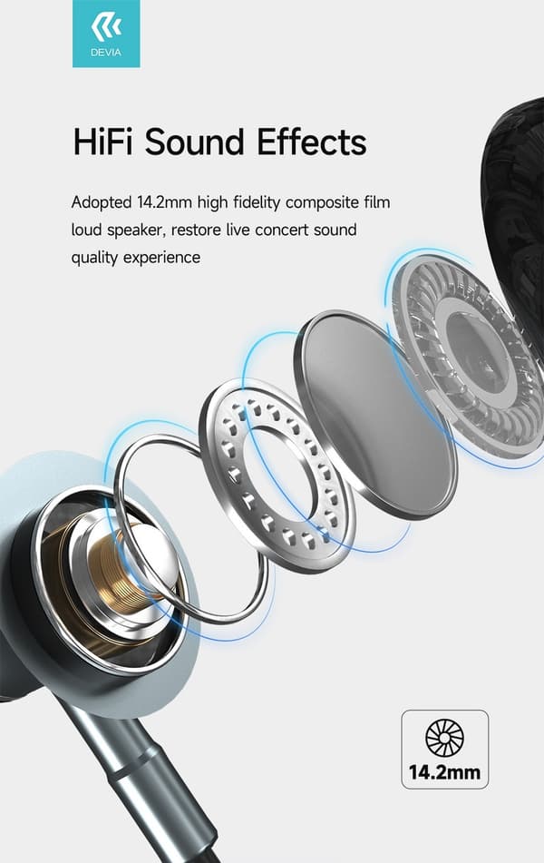 Bluetooth Smart Trådlös Handsfree Magnetic Neckband Devia Titan grå