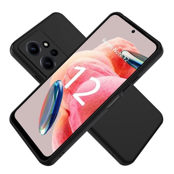 Xiaomi Redmi Note 12 Pro - Matt TPU Mjuk Skal Svart Black