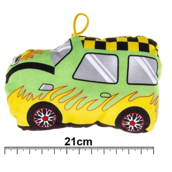 Plys udstoppet bil til børn med hængereb (størrelse 21 cm) Multicolor