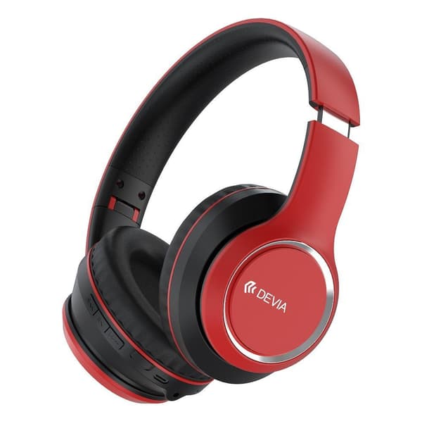 Devia Kintone Vikbara On-Ear Trådlösa Bluetooth HD-hörlurar Red