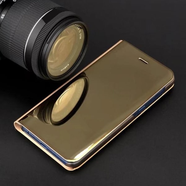 Xiaomi Mi 10T Lite 5G - Smart Clear View Fodral - Guld Svart