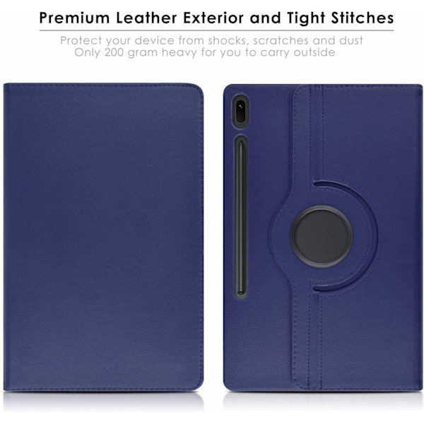 Samsung Galaxy Tab S8 Ultra 14,6" - Case 360° Roterbar mørkeblå DarkBlue