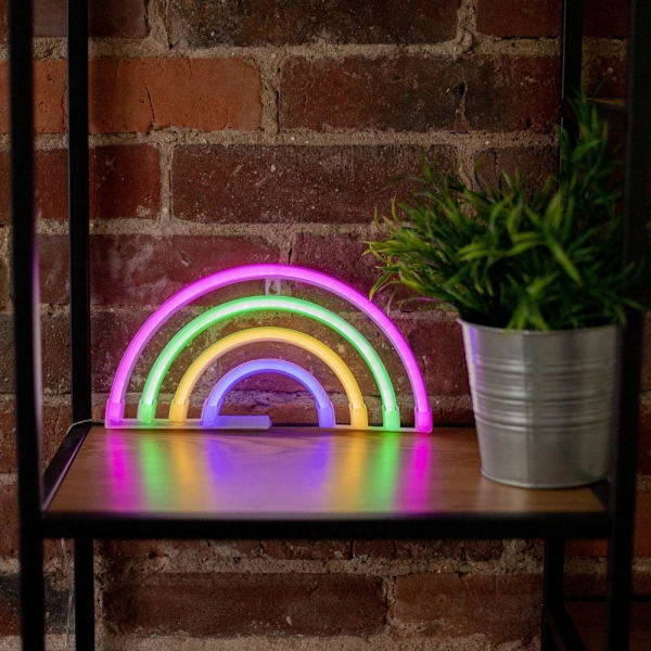 Neon LED RAINBOW batteri + USB Forever Light Multicolor