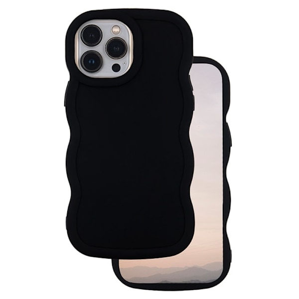 iPhone 12 / iPhone 12 PRO - Candy Skyddande Mjuk Skal - Svart Black