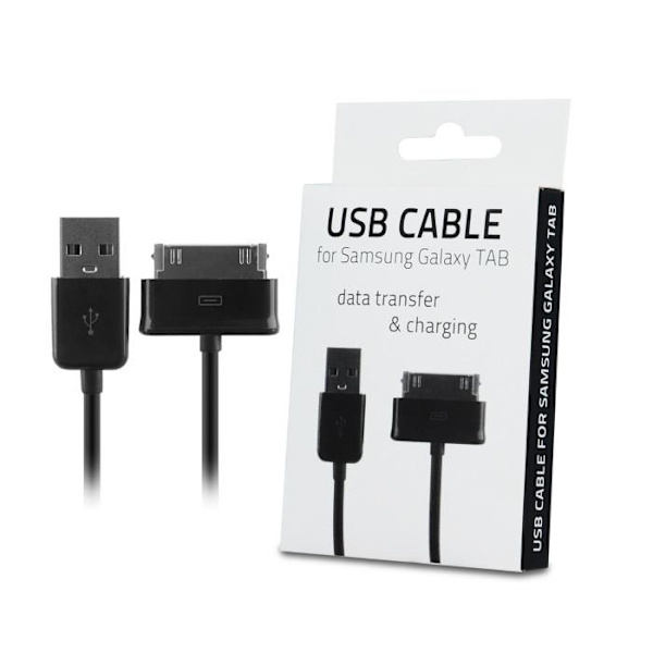 FOREVER USB opladnings- og datakabel til Samsung Galaxy TAB -100cm Black