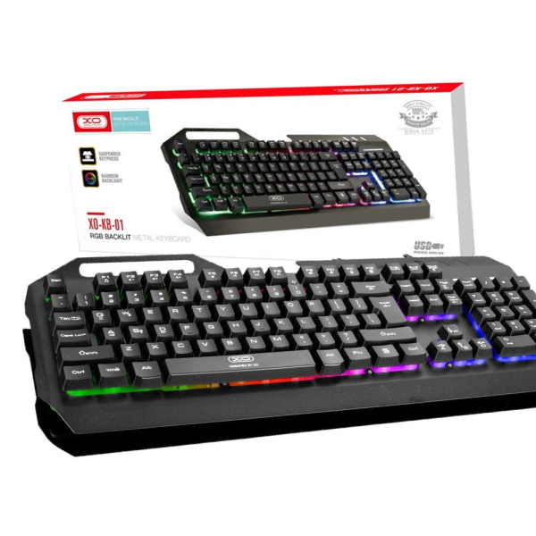 XO RGB Baggrundsbelyst Mekanisk Metal Gaming LED-tastatur Black