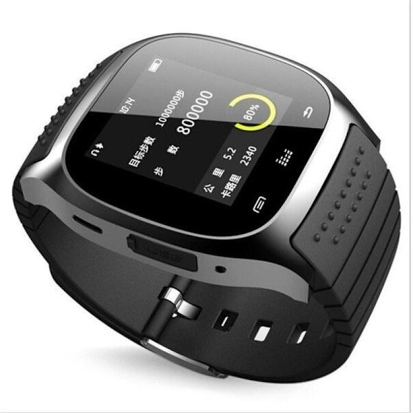 Bluetooth AlphaOne Smartklocka Multifunction Touch Screen Svart Svart