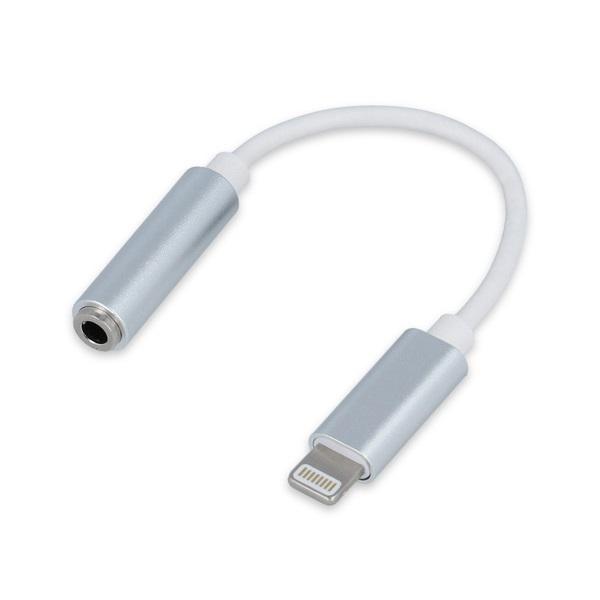 Lightning to 3,5 mm Aux Audio Jack Adapter, iPhone - valkoinen White