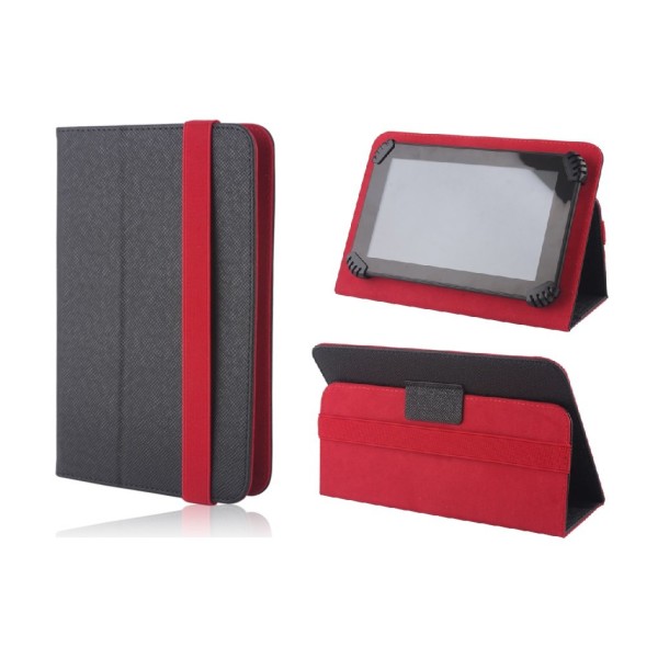 Universal Flip Case til 9-10,2" tommer tablets - sort/rød Black