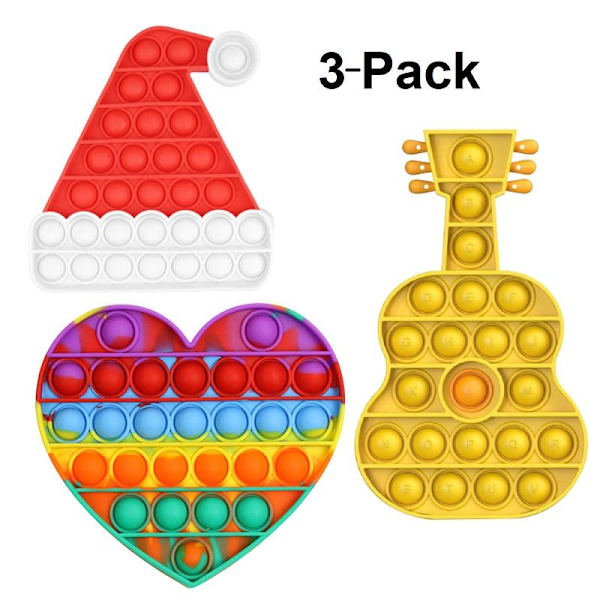 3-Pack Pop it Fidget Toy Leksak / Sensory, Stress Relax multifärg