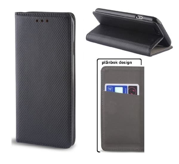OnePlus 7 Pro - Smart Magnet Flip Case Mobilplånbok - Svart Black