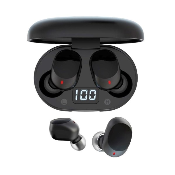 DEVIA JOY TWS Bluetooth V5.0 trådløse hovedtelefoner med opladningsboks Black
