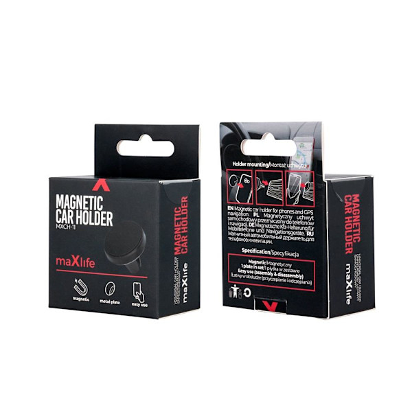 Magnetisk Mount MOBILHÅLLARE för Ventilation Maxlife MXCH-11 Svart