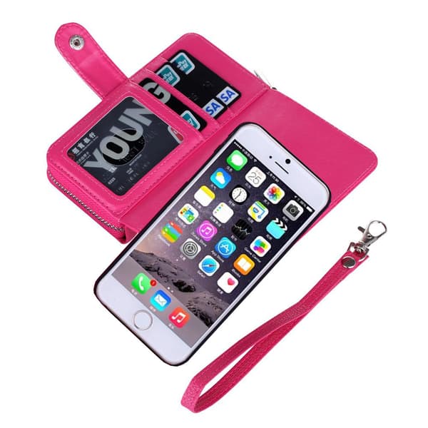 iPhone 6 Plus / 6s Plus  Magnetiskt Plånboksfodral - Rosa Rosa