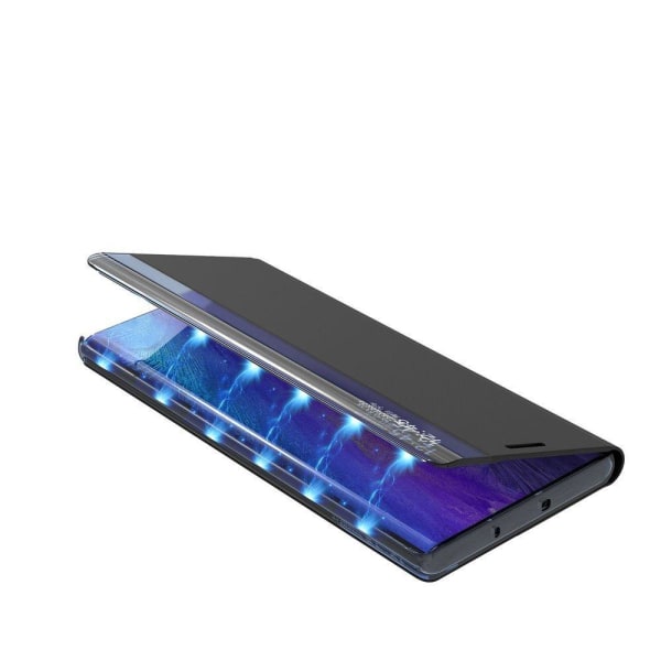 Samsung Galaxy A10 - New Sleep Clear View Fodral - Svart Svart