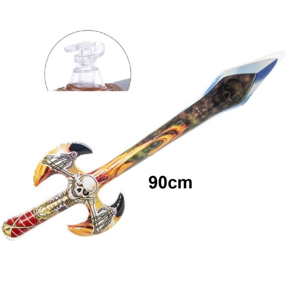 Uppblåsbart Knight Sword Barnleksak 90cm multifärg