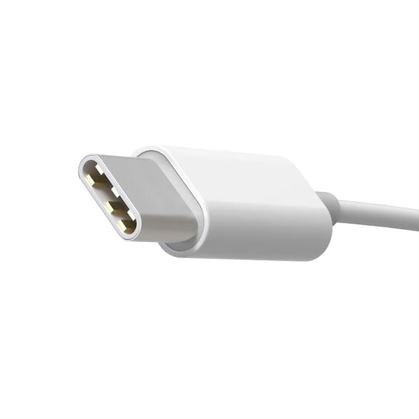 USB-C hörlurar för Samsung, iPhone och Mobil med USB-C Kontakt Vit