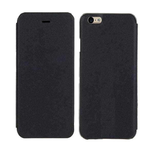iPhone 6 Plus / 6s Plus - Eco-Läder Slim Flip Case - Svart Svart