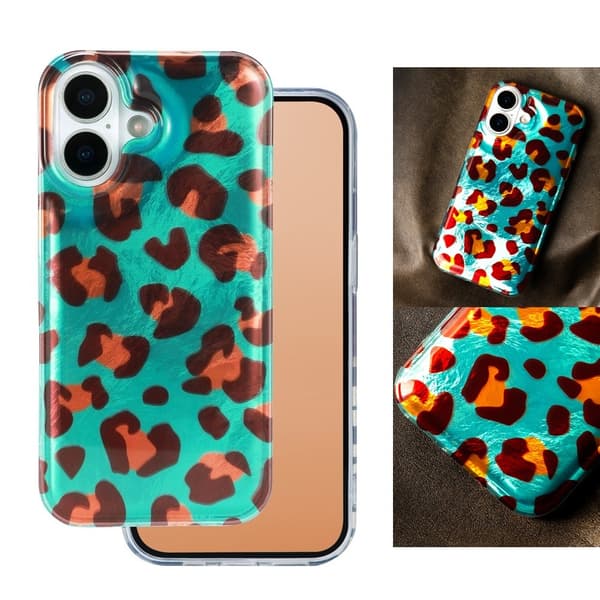 iPhone 17 - Pearl Shine Animal pattern skal - Crazy Cheetah multifärg