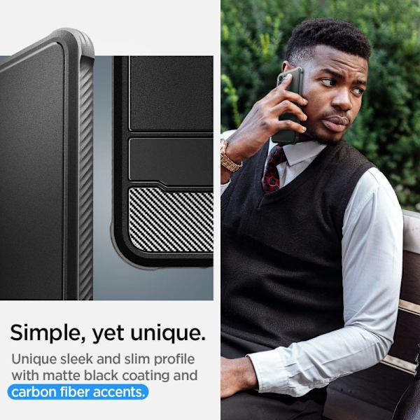 Samsung Galaxy S23 - SPIGEN Spigen Rugged Armor Skal Mattsvart Svart