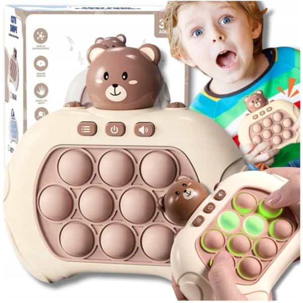Maxlift bärbart minne och koncentrationsspel ljud / ljuseffekter - TEDDY Brun