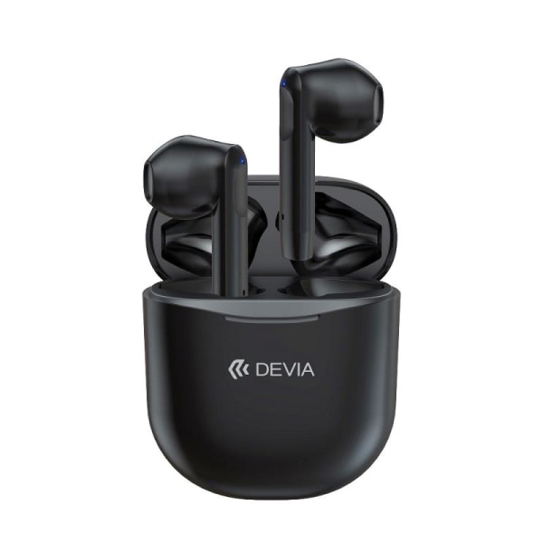 DEVIA TWS Airpods BT 5.0 stereohovedtelefoner med opladningsboks - Sort Black