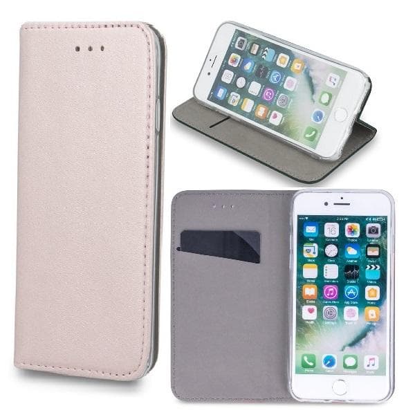 iPhone 14 Plus - Smart Magnet Mobilplånbok - Roseguld Rosa guld