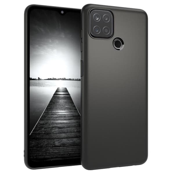 Realme C21 - Matt TPU Soft Cover - Sort Black