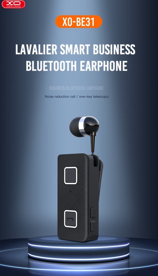 XO LAVALIER Smart Business Bluetooth-hörlurar. Black
