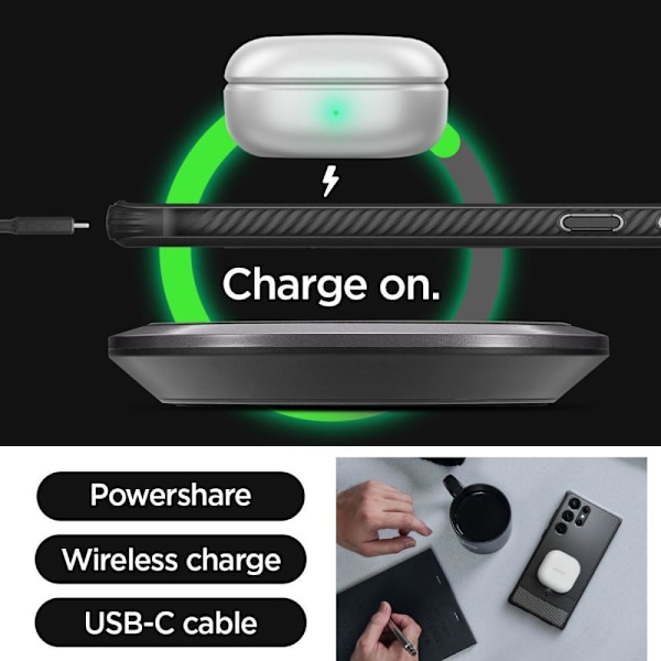Samsung Galaxy S23 Ultra - SPIGEN Spigen Rugged Armor Skal Mattsvart Black