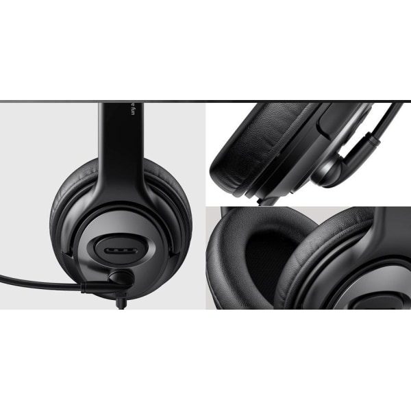 HAVIT Stereoljud 40mm Wired Hörlurar med mikrofon - Svart Black