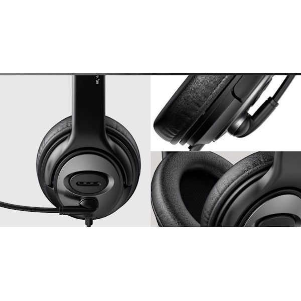 HAVIT Stereoljud 40mm Wired Hörlurar med mikrofon - Svart Svart