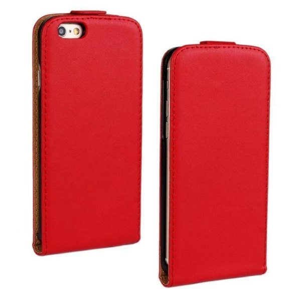 iPhone 6 Plus / 6s Plus DeLuxe Leather Fodral Mobilplånbok - Röd Röd