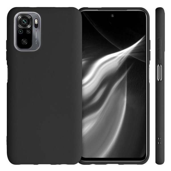 Xiaomi Redmi Note 10S / Note 10 4G - Matt TPU Mjuk Skal Svart Black