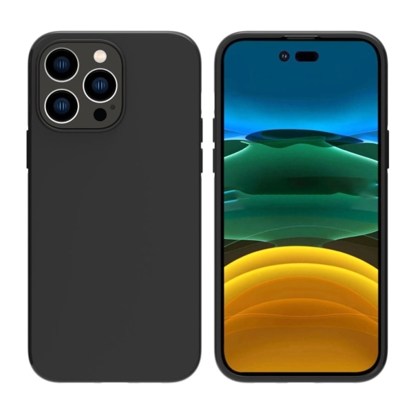 iPhone 15 Pro Max - Silicon TPU Soft Cover - Sort Black