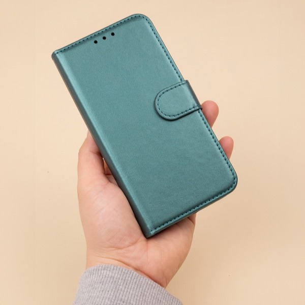 Samsung Galaxy A14 / A14 5G - Kotelo Mobiililompakko Tummanvihreä Dark green