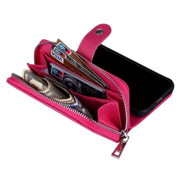 iPhone 6 Plus / 6s Plus magneettinen lompakkokotelo - vaaleanpunainen Pink