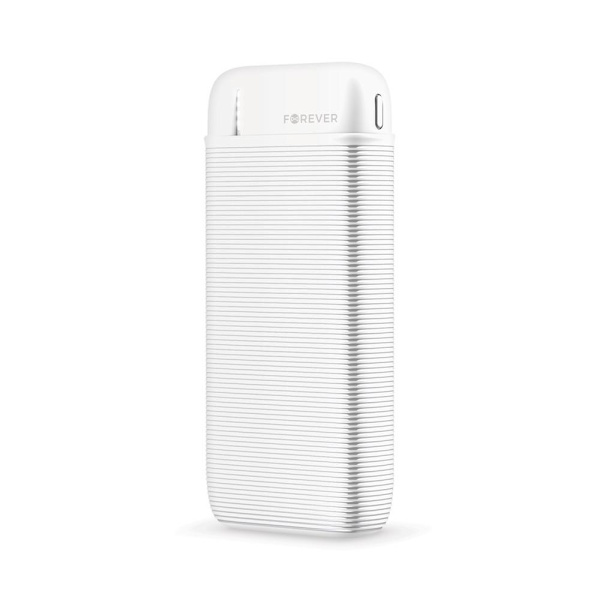 5000 mAh Forever Powerbank matkapuhelimille ja tableteille Valkoinen White