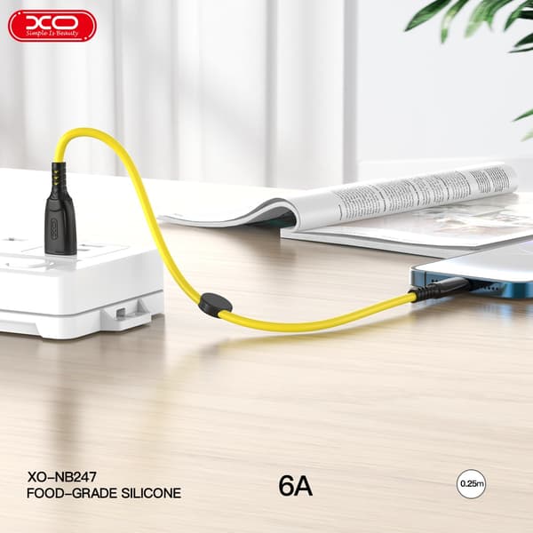 iPhone 25cm Snabbladdning Lightning kabel för iPhone / iPad Yellow