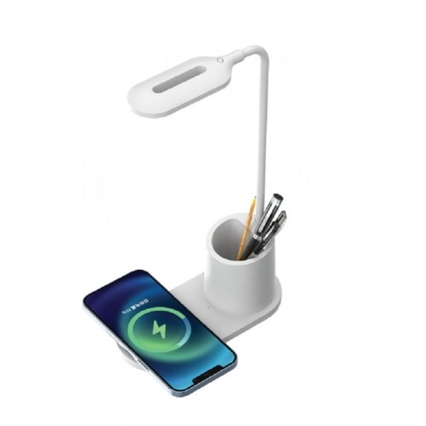 Rebeltec LED-lampe med 10W QI trådløs induktionsoplader - iPhone White