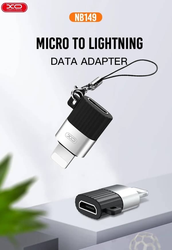 microUSB till Lightning Adapter - Laddning / Dataöverföring Black