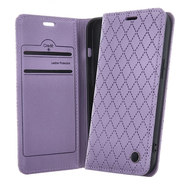 Samsung Galaxy A15 / A15 5G - Smart Caro Mobilplånbok Lila Purple