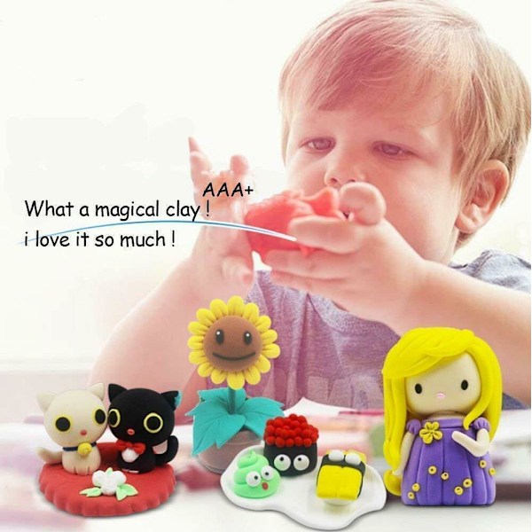 12-Pack Mjuk och Stretchy Bouncing Clay / Fluffy Slime multifärg