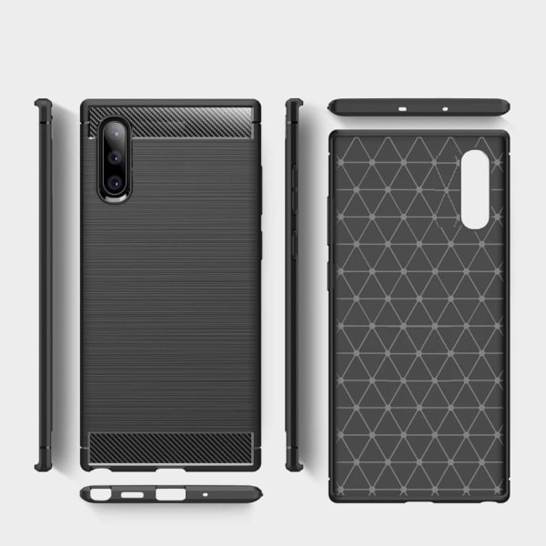 Samsung Galaxy A50 - Fleksibelt Carbon Soft TPU Cover - Sort Black
