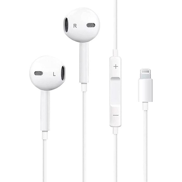 Lightning Wired in-ear-hovedtelefoner Dudao til iPhone iPad iPod White