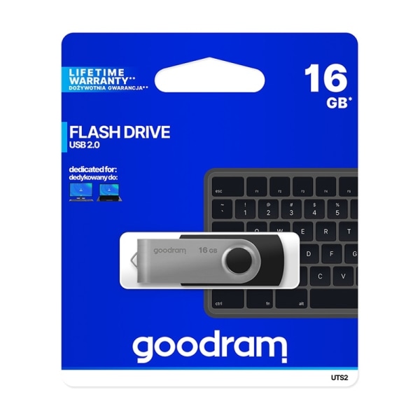 GOODRAM 16GB USB-muistitikku Pendrive Black