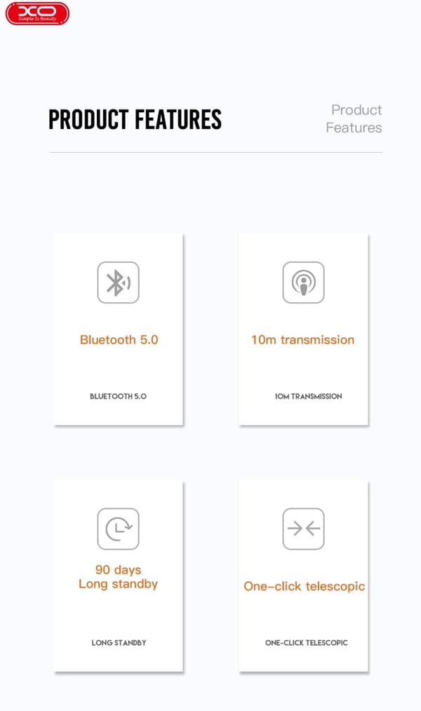 XO LAVALIER Smart Business Bluetooth-hörlurar. Black
