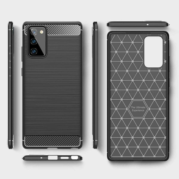 Samsung Galaxy S10 Lite - Joustava hiilikuitupehmeä TPU-suojus - musta Black