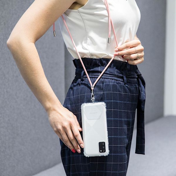 Universal Crossbody Nylon Patch Neck Strap Lanyards Rope för Mob Isblå