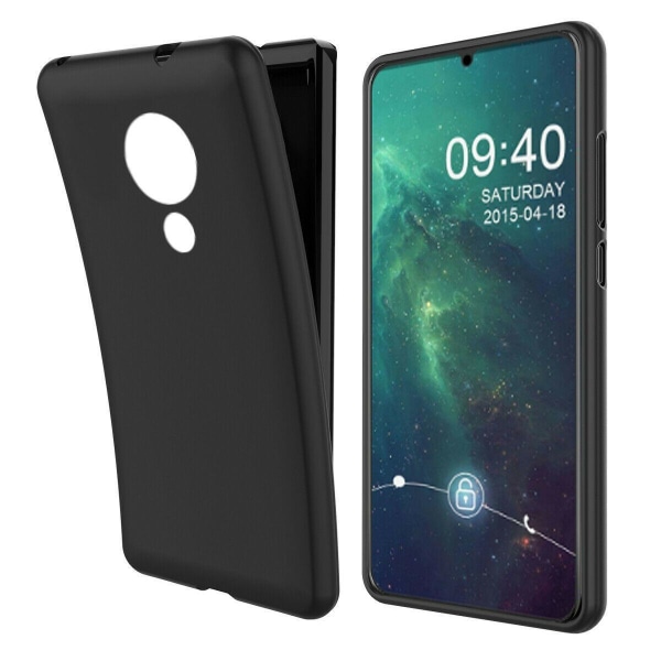 Nokia 3.4 - Matt TPU Mjuk Skal - Svart Black